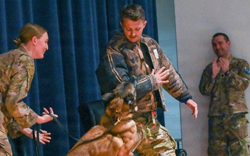 MWD Rudy and Torro retirement ceremony at Peterson SFB