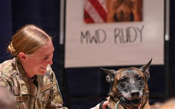 MWD Rudy and Torro retirement ceremony at Peterson SFB