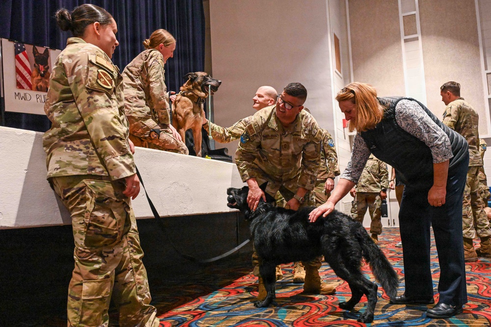 MWD Rudy and Torro retirement ceremony at Peterson SFB MWD Rudy and Torro retirement ceremony at Peterson SFB
