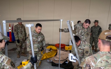921st CRS teams up with 60th CES for hygiene pallet training