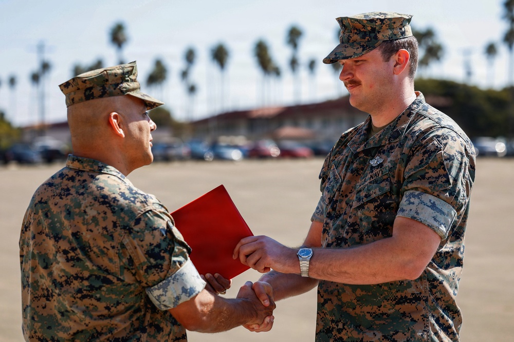13th MEU Corpsman Fleet Marine Force Pinning Ceremony
