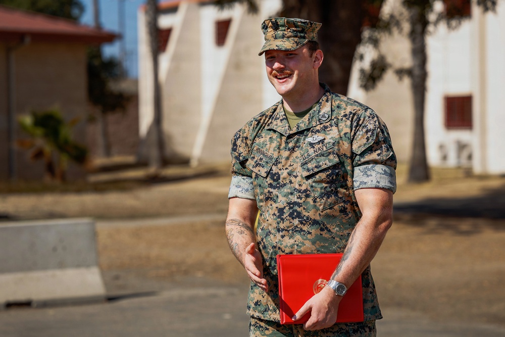 13th MEU Corpsman Fleet Marine Force Pinning Ceremony