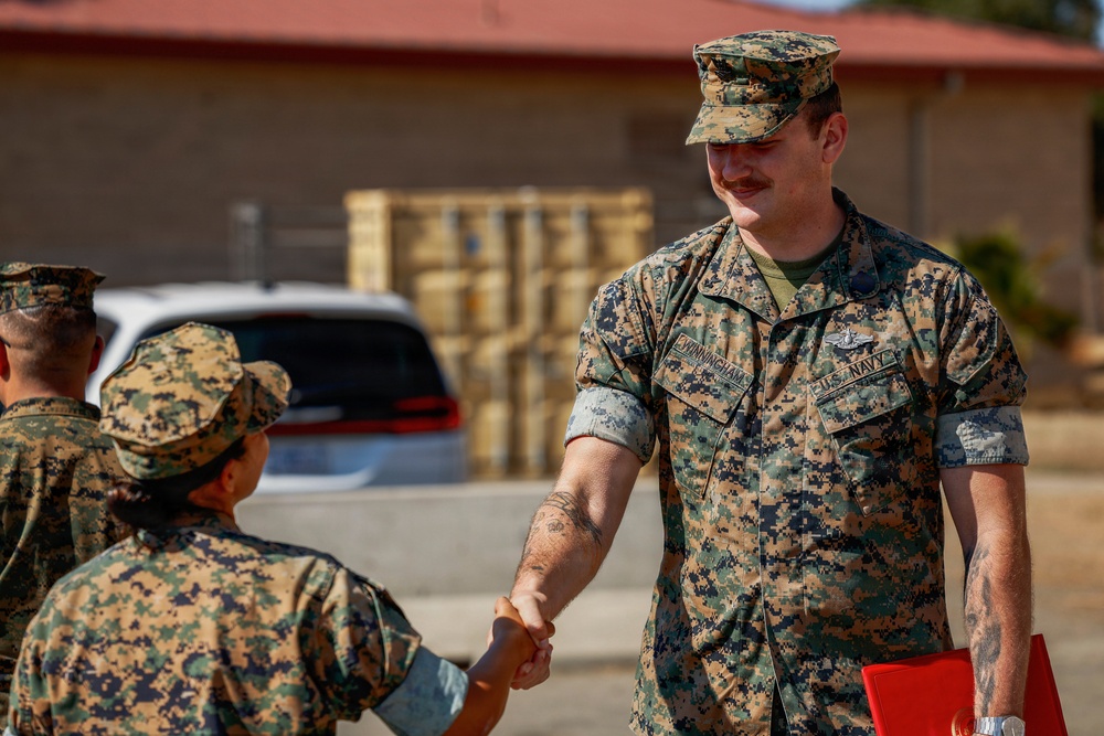 13th MEU Corpsman Fleet Marine Force Pinning Ceremony