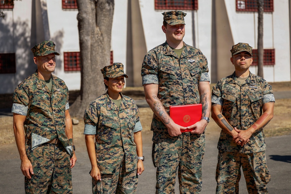 13th MEU Corpsman Fleet Marine Force Pinning Ceremony