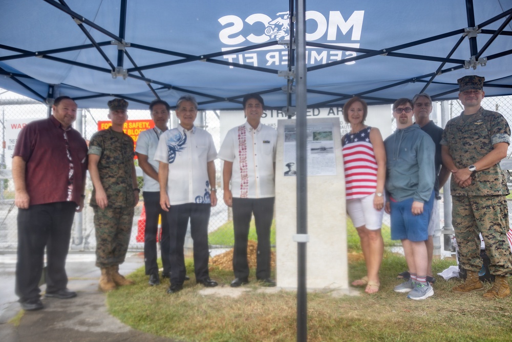 U.S. Marines join family of Private Dale Hansen to dedicate monument in his honor