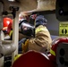 Initial attack team in a Damage Control Drill aboard the USS Paul Ignatius (DDG 117)