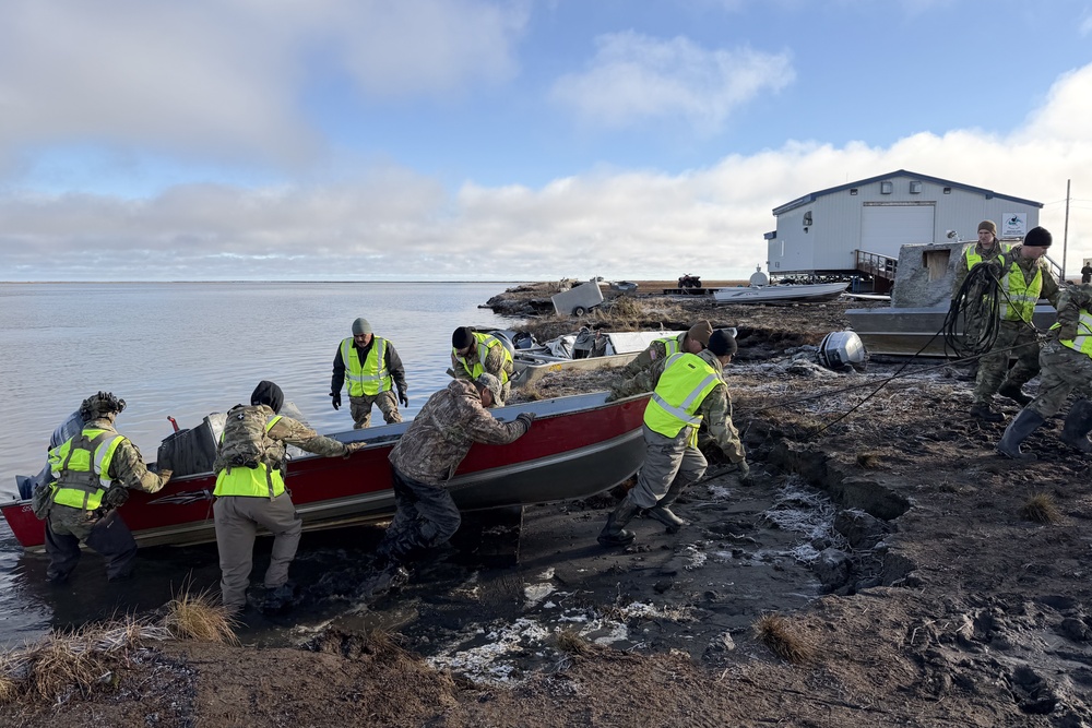 Alaska Organized Militia works to recover essential vessels displaced by storm
