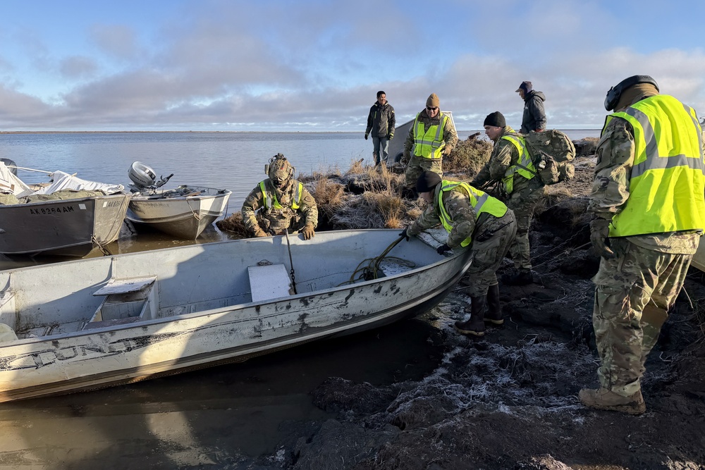 Alaska Organized Militia works to recover essential vessels displaced by storm