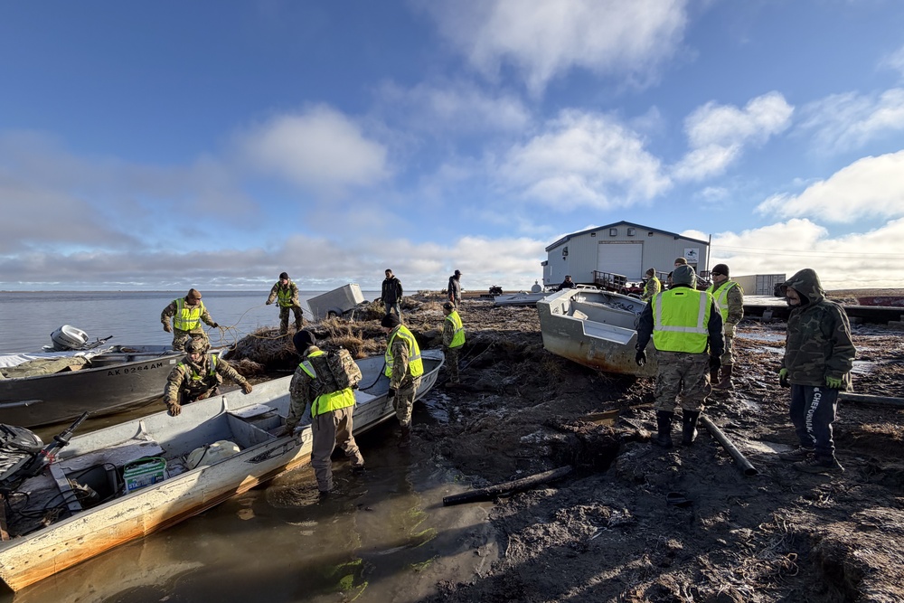 Alaska Organized Militia works to recover essential vessels displaced by storm