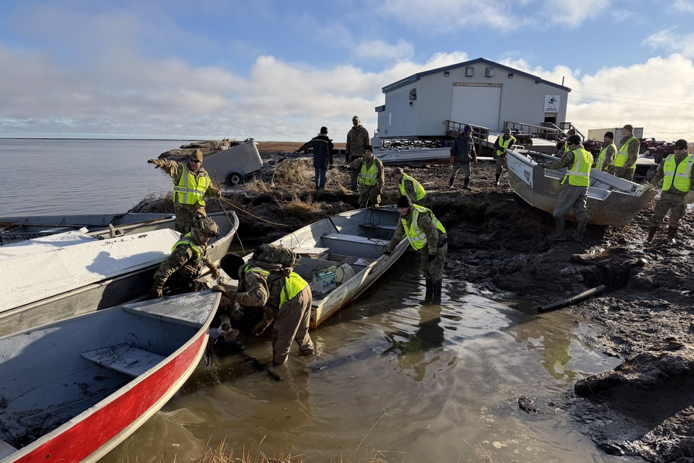 Alaska Organized Militia works to recover essential vessels displaced by storm