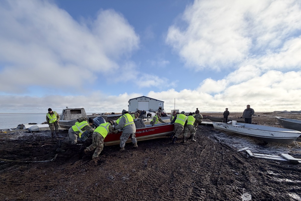 Alaska Organized Militia works to recover essential vessels displaced by storm