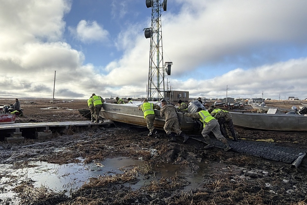 Alaska Organized Militia works to recover essential vessels displaced by storm