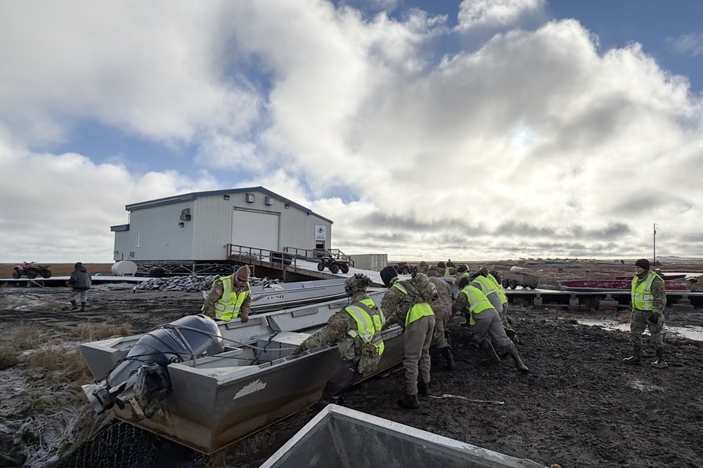 Alaska Organized Militia works to recover essential vessels displaced by storm