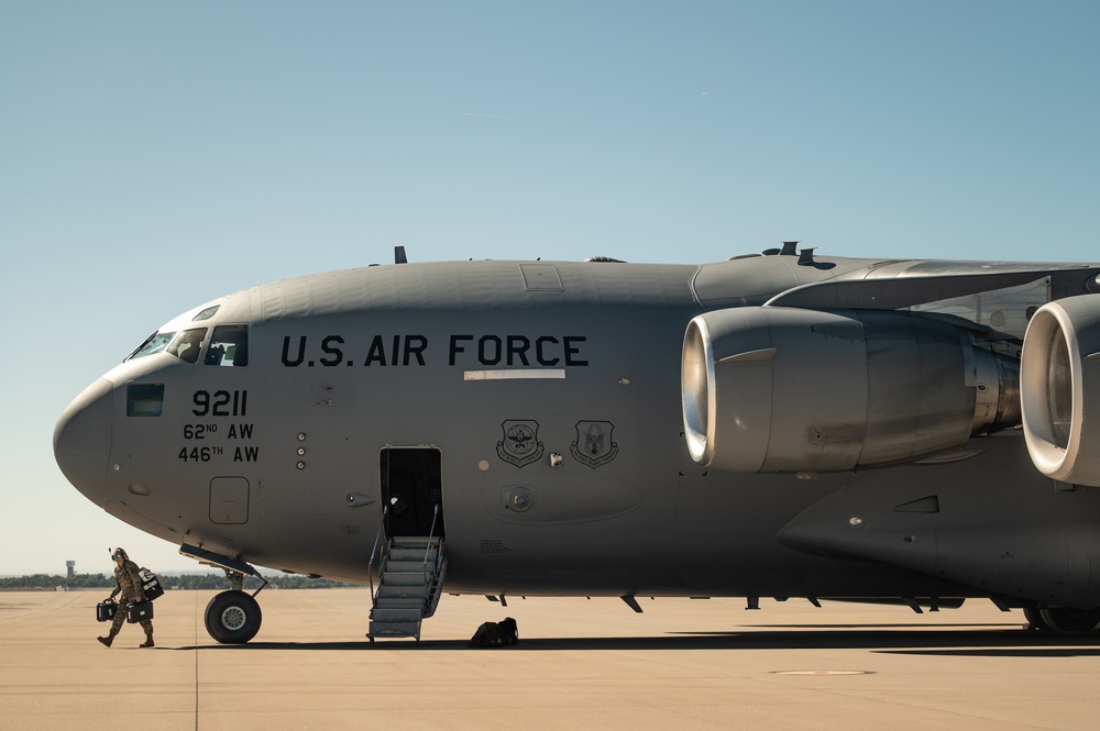 57th Weapons Squadron participates in simulated low-level airdrop