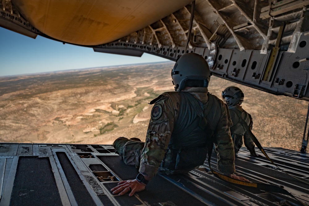 57th Weapons Squadron participates in simulated low-level airdrop