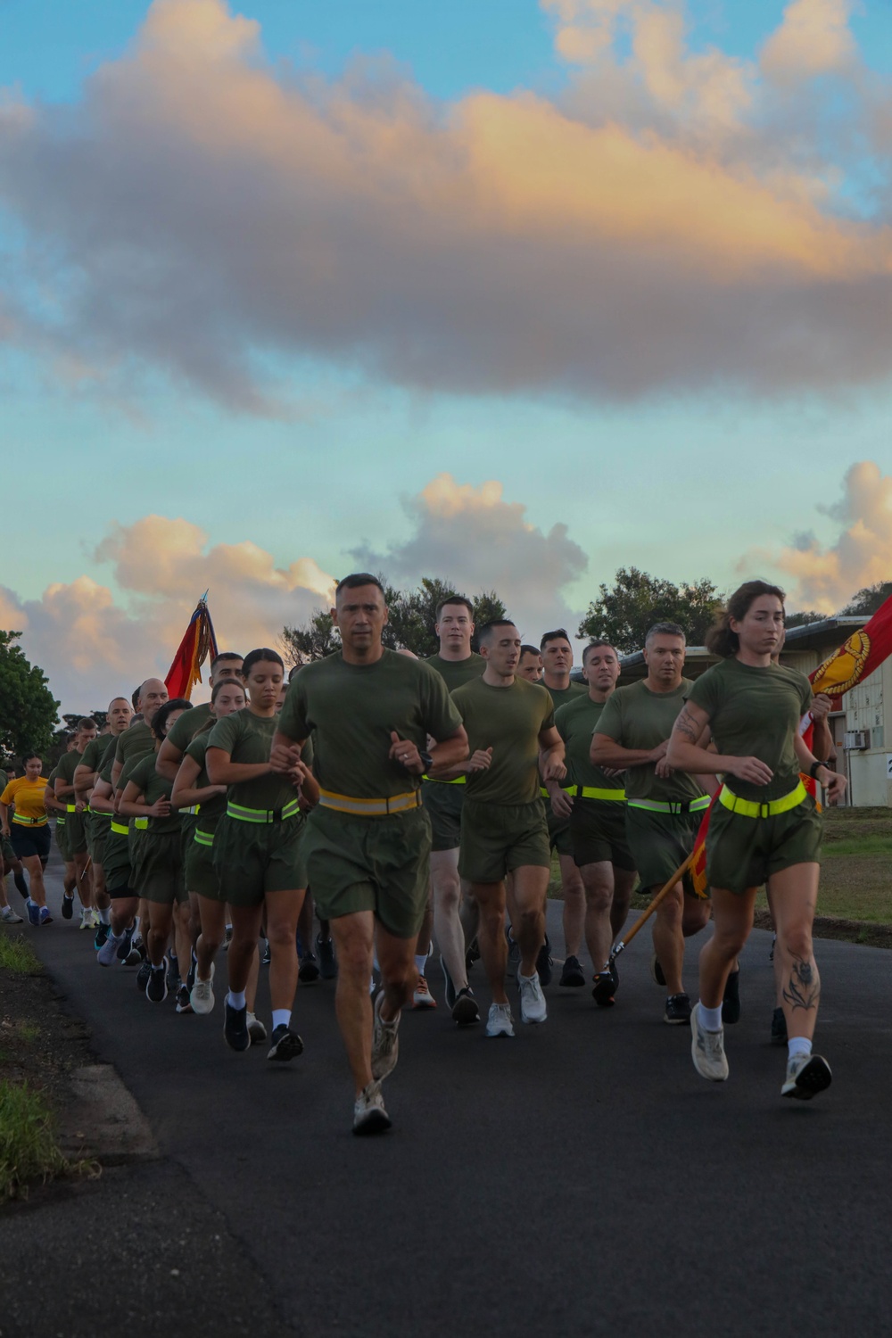 MAG-24 hosts officer, SNCO formation run