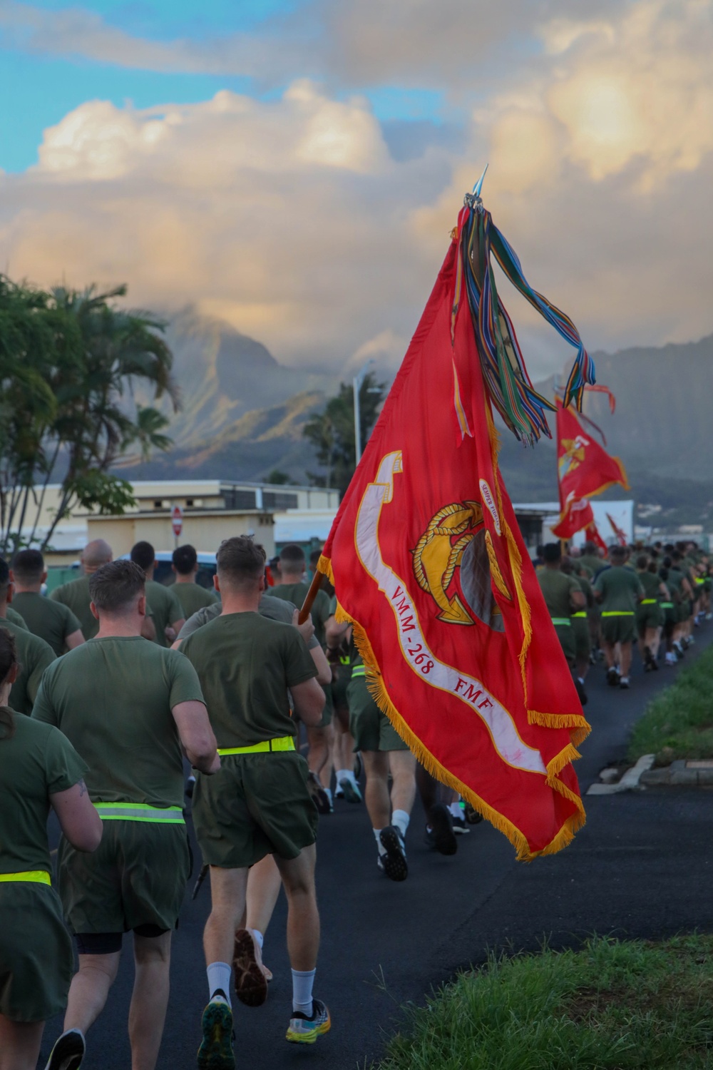 MAG-24 hosts officer, SNCO formation run