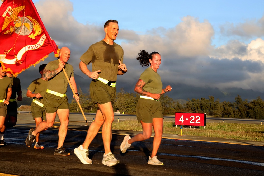 MAG-24 hosts officer, SNCO formation run