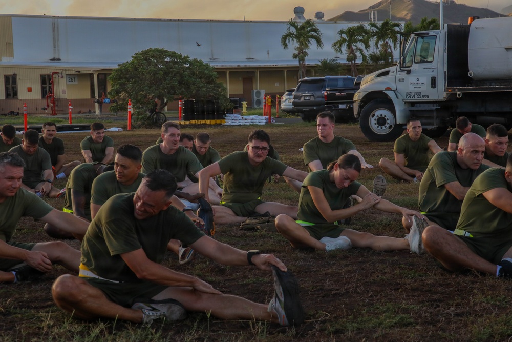 MAG-24 hosts officer, SNCO formation run
