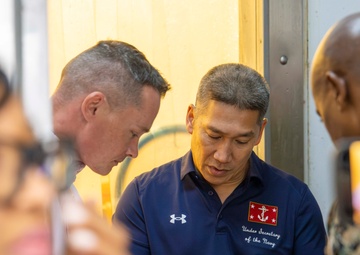 UNSECNAV visits military installations and troops across Guam