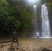 5th Air Naval Gunfire Liaison Company Marines and Navy Chaplain hike Tataki Falls