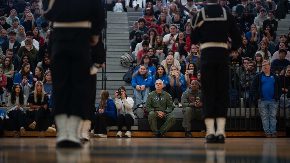 Navy and Marine Corps Leadership Visit High School