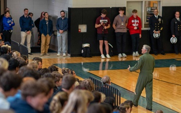Navy and Marine Corps Leadership Visit High School