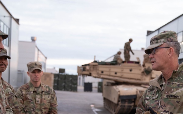 Major General Taylor visits Task Force Dakota in Camp Tapa, Estonia