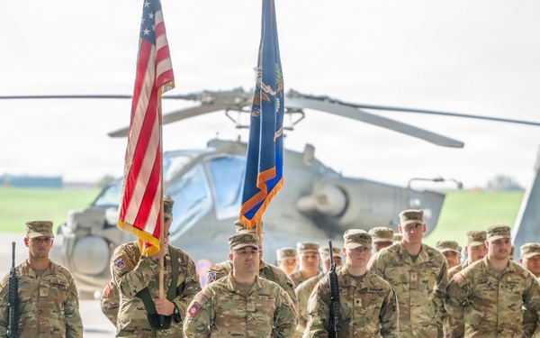 1-3 Attack Battalion Re-Flags to 2-159 Attack Battalion in a Ceremony at Katterbach Army Airfield