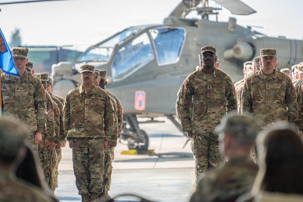 1-3 Attack Battalion Re-Flags to 2-159 Attack Battalion in a Ceremony at Katterbach Army Airfield 1-3 Attack Battalion Re-Flags to 2-159 Attack Battalion in a Ceremony at Katterbach Army Airfield