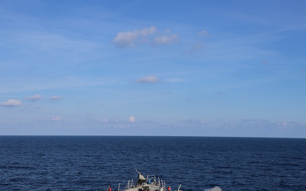 The Paul Ignatius (DDG 117) conducts a live-fire gunnery exercise