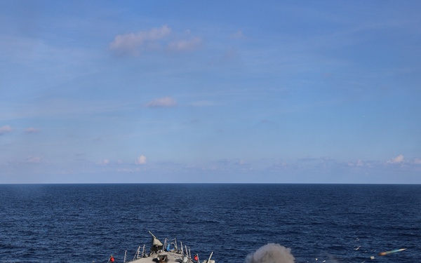 The Paul Ignatius (DDG 117) conducts a live-fire gunnery exercise