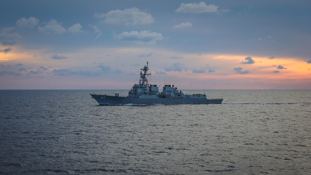 USS Paul Ignatius (DDG 117) conducts a passing exercise with the USS Roosevelt (DDG 80) USS Paul Ignatius (DDG 117) conducts a passing exercise with the USS Roosevelt (DDG 80)