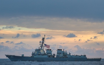 USS Paul Ignatius (DDG 117) conducts a passing exercise with the USS Roosevelt (DDG 80)
