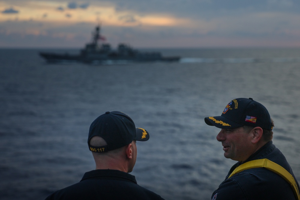 USS Paul Ignatius (DDG 117) conducts a passing exercise with the USS Roosevelt (DDG 80) USS Paul Ignatius (DDG 117) conducts a passing exercise with the USS Roosevelt (DDG 80)