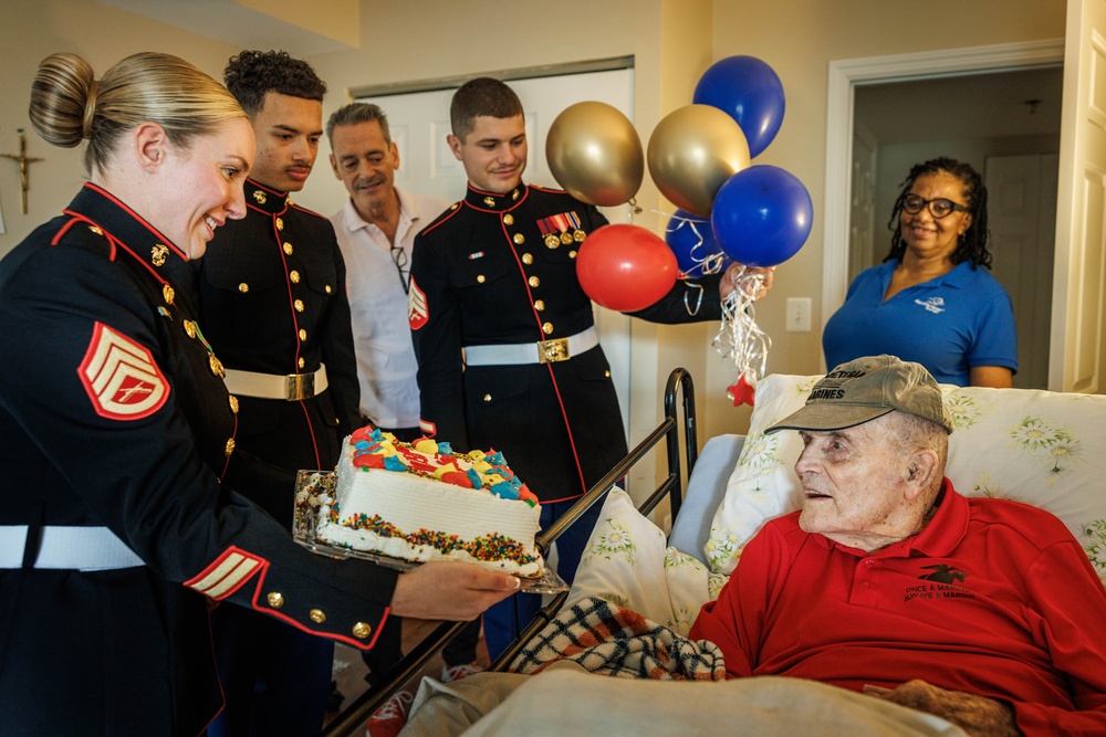 101 Years Young, 250 Years Strong: Honoring a WWII Marine for the Corps’ 250th Birthday 101 Years Young, 250 Years Strong: Honoring a WWII Marine for the Corps’ 250th Birthday