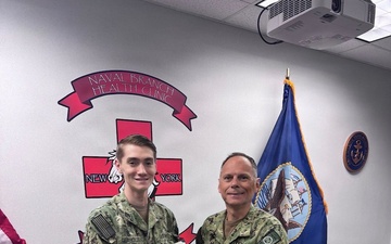 Navy Medicine Readiness and Training Detachment Saratoga Springs Sailor Advances to Next Rank