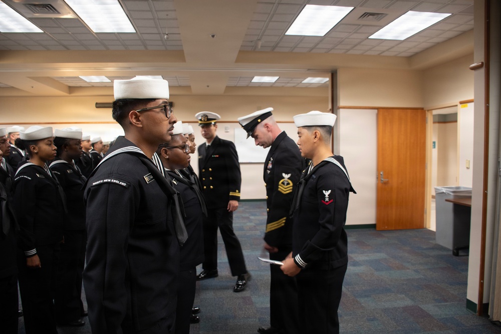 Navy Medicine Readiness and Training Command New England Conducts Dress Blues Uniform Inspection