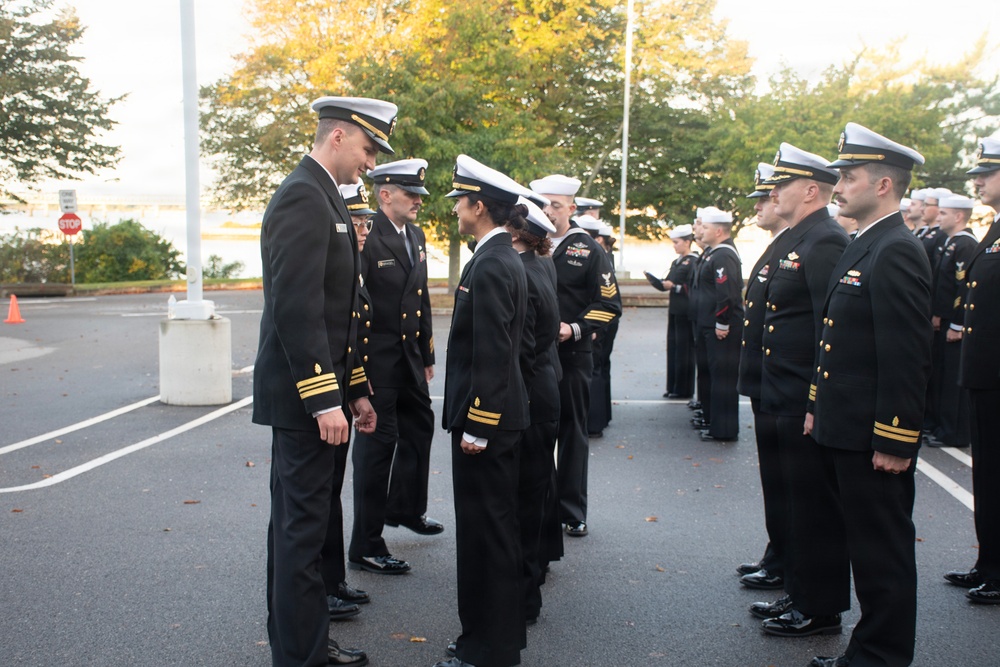Navy Medicine Readiness and Training Command New England Conducts Dress Blues Uniform Inspection