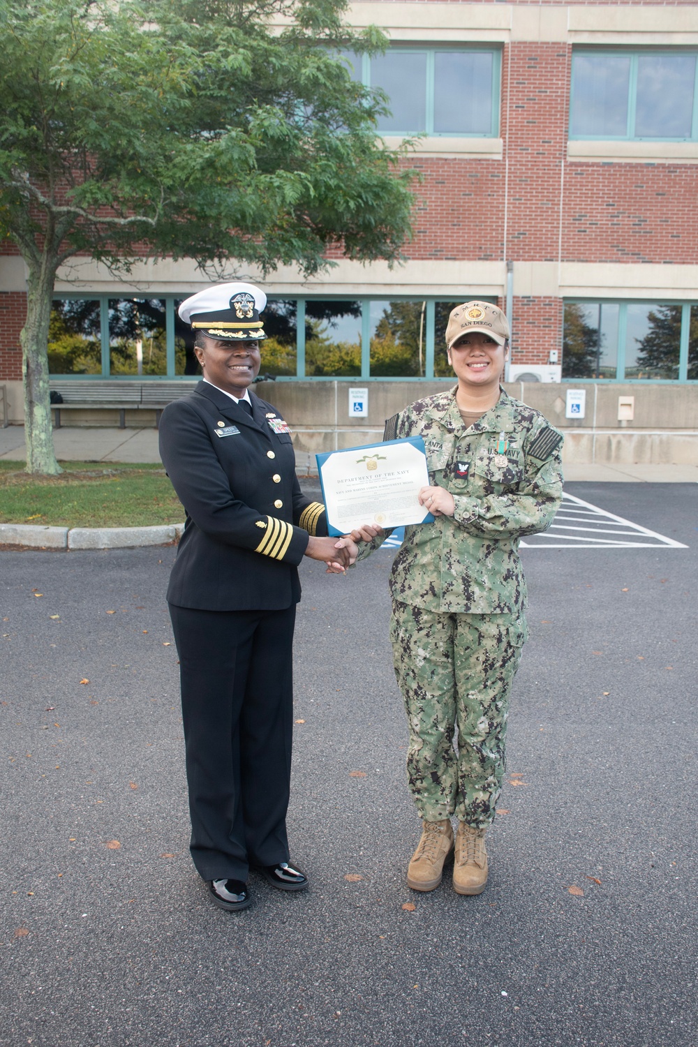 Navy Medicine Readiness and Training Command New England Conducts Dress Blues Uniform Inspection