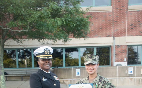 Navy Medicine Readiness and Training Command New England Conducts Dress Blues Uniform Inspection