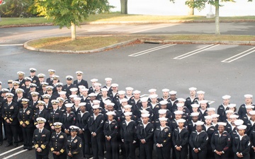 Navy Medicine Readiness and Training Command New England Conducts Dress Blues Uniform Inspection