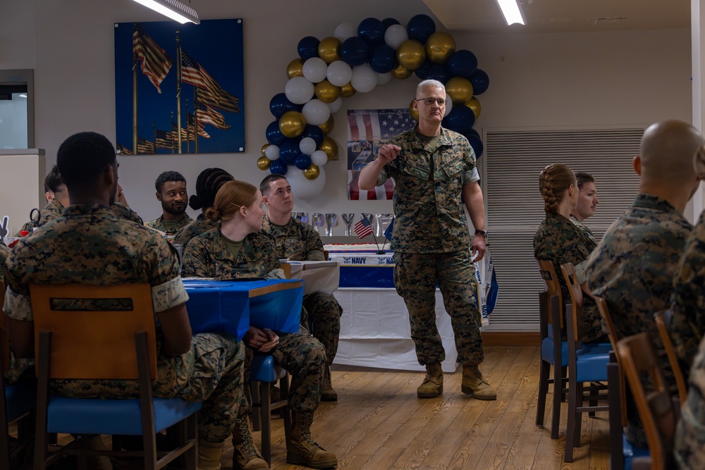 CBIRF participates in a cake cutting ceremony for the Navy’s 250th Birthday