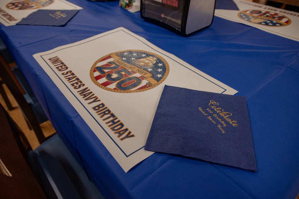 CBIRF participates in a cake cutting ceremony for the Navy’s 250th Birthday