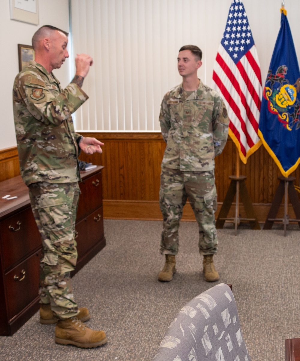 Pa. Air National Guard’s top recruiter recognized Pa. Air National Guard’s top recruiter recognized