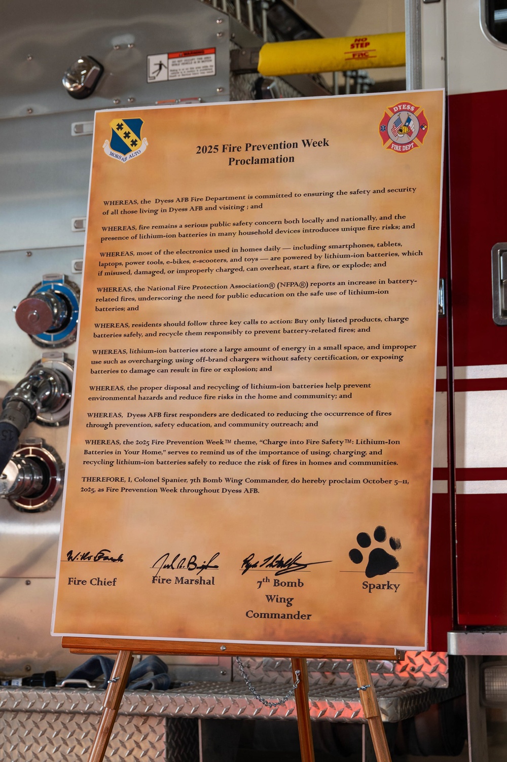 Proclamation signing launches Fire Prevention Week