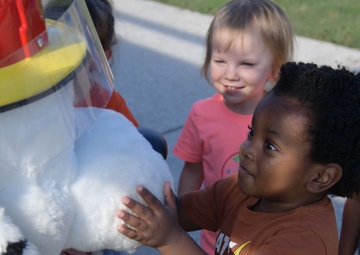 Sparky promotes fire safety at Keesler AFB