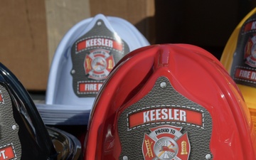 Sparky promotes fire safety at Keesler AFB