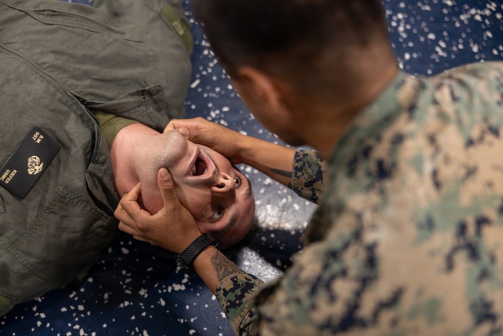 22nd MEU(SOC) | CLB 26 Marines Conduct TCCC Training Aboard San Antonio 22nd MEU(SOC) | CLB 26 Marines Conduct TCCC Training Aboard San Antonio