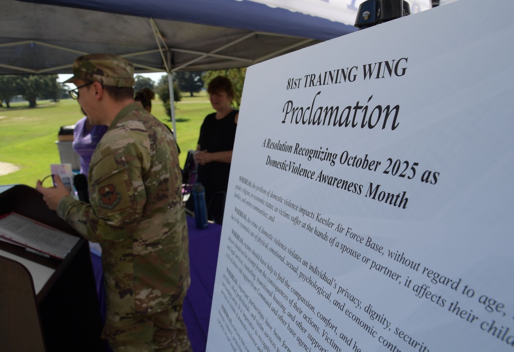 Keesler raises domestic violence awareness awareness Keesler raises domestic violence awareness awareness